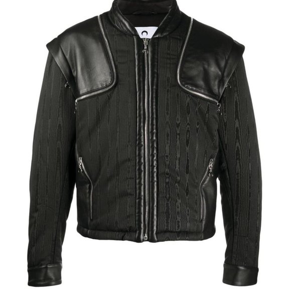 Marine Serre Convertible Moire-effect Biker Jacket - Picture 1 of 8